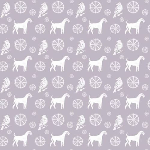 Bird Dog, Violet | Fabric in Linens & Bedding by Philomela Textiles & Wallpaper. Item composed of cotton