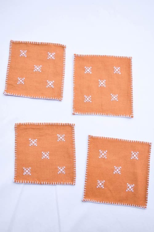 Noor Cocktail Napkin (Set of 4) | Linens & Bedding by Folks & Tales. Item made of cotton