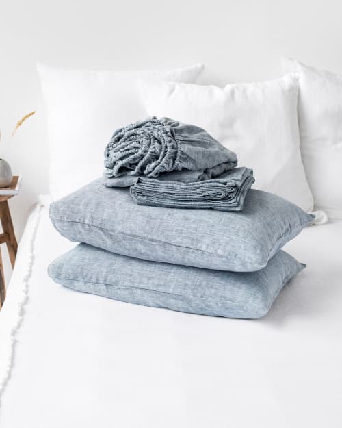Linen Sheet Set (4 Pcs) | Fabric in Linens & Bedding by MagicLinen. Item made of linen