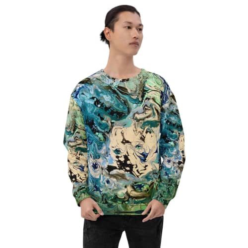 Unisex Sweatshirt - Tectonic - Fluid Abstract Geologic Art | Work by Eman's Gallery