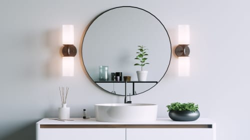 Richmond - Wall Sconce Vanity - Mid Century Modern Lighting | Sconces by Illuminate Vintage. Item composed of brass