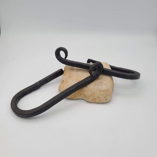 Simple Rustic Hand Towel Bar Hand Forged | Holder Hardware in Hardware by Element Hand Forged Hardware. Item made of steel compatible with rustic style