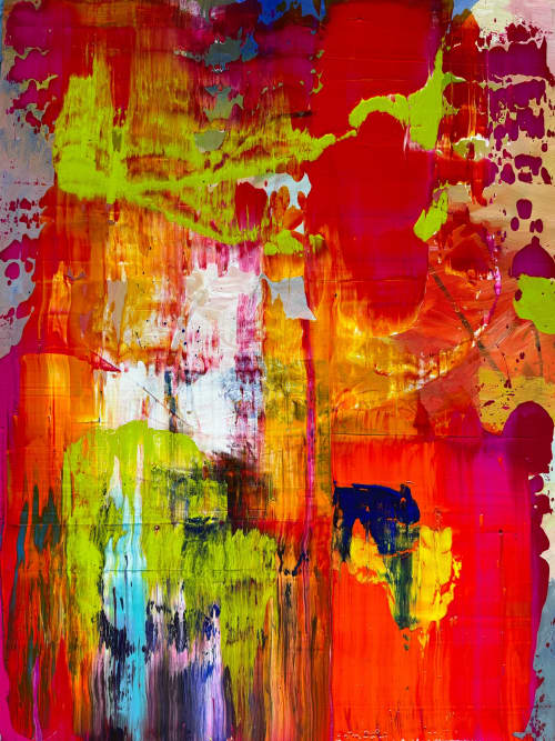 Thunderbolt | Oil And Acrylic Painting in Paintings by Checa Art. Item composed of canvas and synthetic