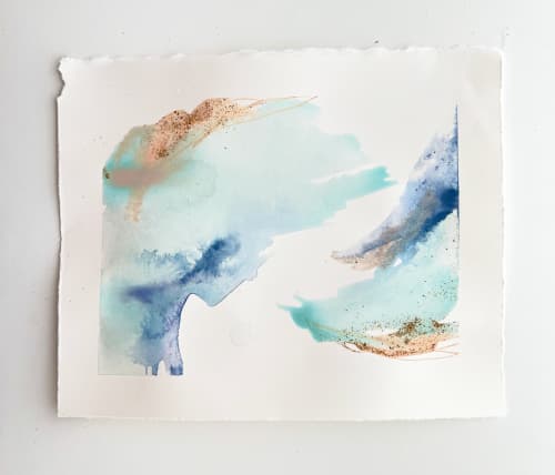 Emote The Current | Mixed Media in Paintings by TERRA ETHOS. Item made of paper works with boho & contemporary style