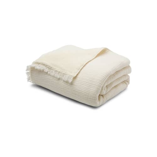 Alaia Sherpa Throw - COCONUT | Linens & Bedding by HOUSE NO.23