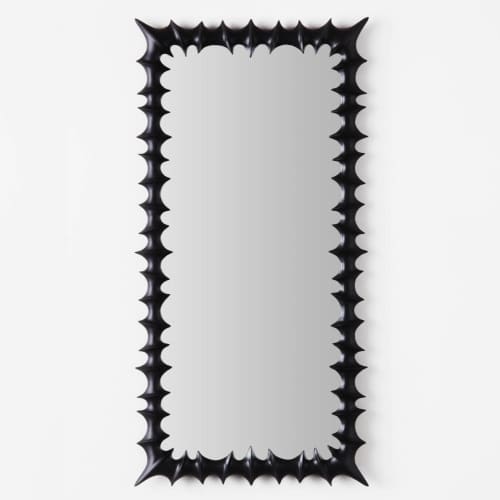 Brutalist Mirror Large Black | Work by District Loom