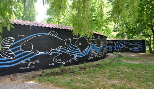 Mural in Odense: City Fish | Street Murals by No Title. Item composed of synthetic