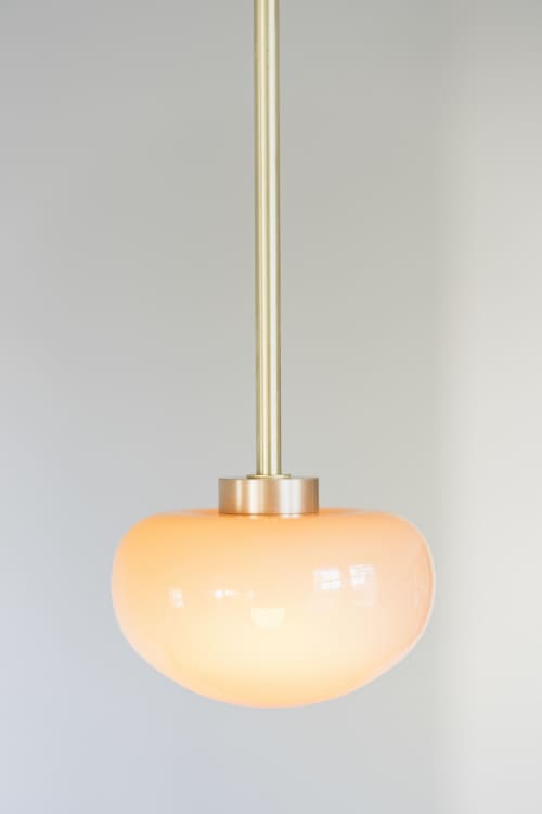Coronette 1 Pendant | Pendants by Sara Schoenberger. Item composed of brass & glass compatible with contemporary and eclectic & maximalism style