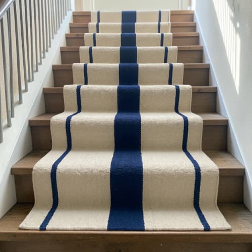 Handwoven Woolen Runner Rug | Rugs by Evergreen Carpets. Item made of wool compatible with boho and minimalism style