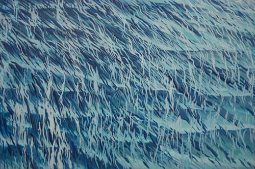 Water V | Oil And Acrylic Painting in Paintings by Anne Blenker. Item made of canvas