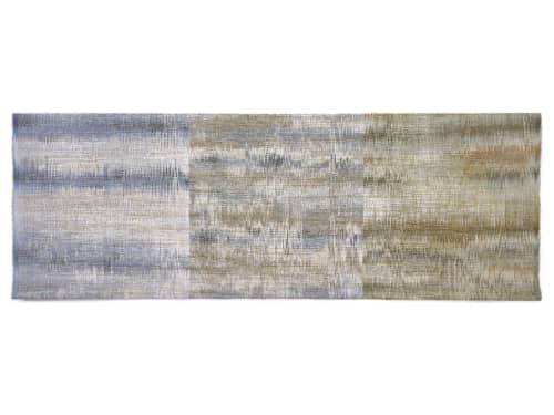 Three Horizons II | Tapestry in Wall Hangings by Jessie Bloom Studio. Item composed of cotton and paper in mid century modern or contemporary style