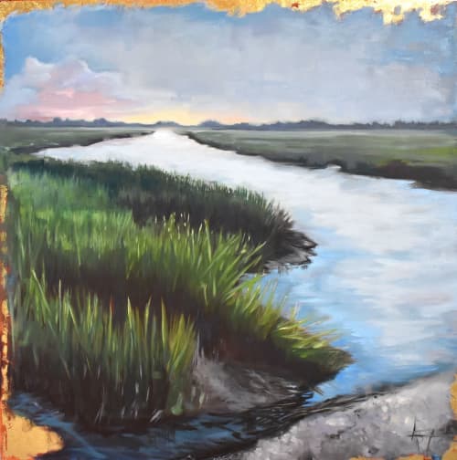 Coming Home | Oil And Acrylic Painting in Paintings by Andie Paradis Freeman | Hagood Homes at St. James Plantation in Southport. Item composed of canvas