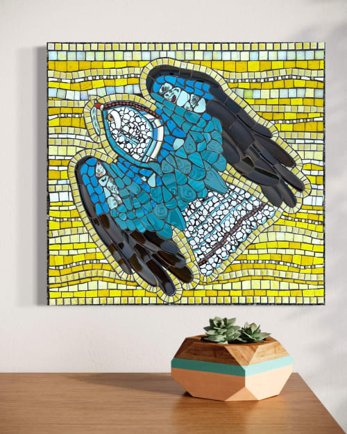 Soaring Free | Wall Sculpture in Wall Hangings by Gila Mosaics Studio. Item made of ceramic & glass compatible with contemporary and coastal style