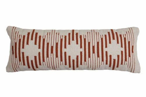 Terra Diamond Lumbar Pillow | Pillows by Casa Amarosa. Item composed of cotton