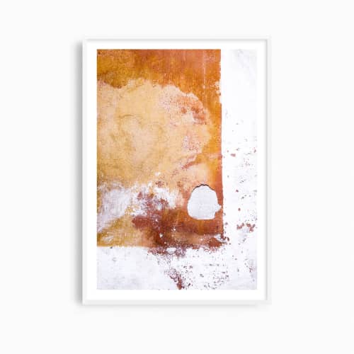 Earthy abstract art, "Shapes in Ochre" photography print | Photography by PappasBland. Item composed of paper in minimalism or contemporary style