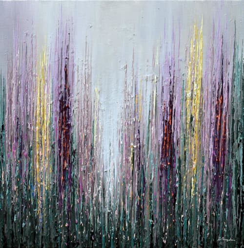 Shade of Wildflowers III | Oil And Acrylic Painting in Paintings by DANIELA PASQUALINI. Item composed of synthetic