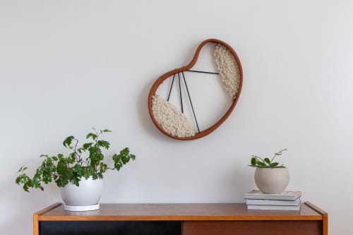 CLEARING | Wall Sculpture in Wall Hangings by Keyaiira | leather + fiber. Item made of cotton & ceramic