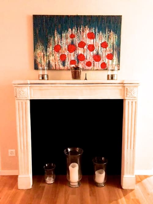 Wild rose vibrations | Oil And Acrylic Painting in Paintings by Elena Parau
