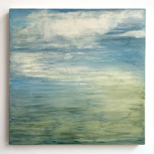 Drifting Out | Mixed Media in Paintings by Linda Cordner. Item made of wood works with minimalism & contemporary style