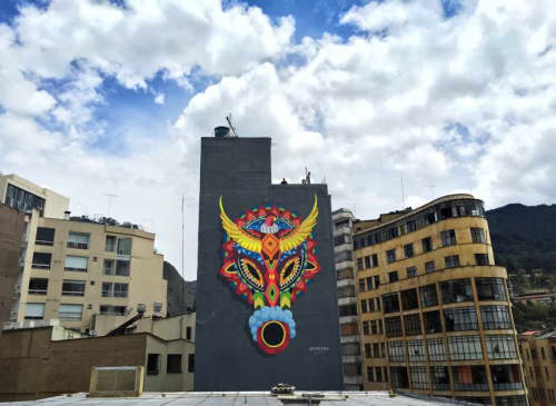 Bacatá | Street Murals by +Boa Mistura | AVIATUR in Bogotá. Item composed of synthetic
