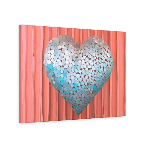 Teal Heart 4363 | Prints in Paintings by Petra Trimmel. Item made of canvas & metal