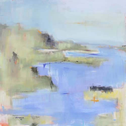 Westport River | Oil And Acrylic Painting in Paintings by Jacquie Gouveia. Item made of canvas