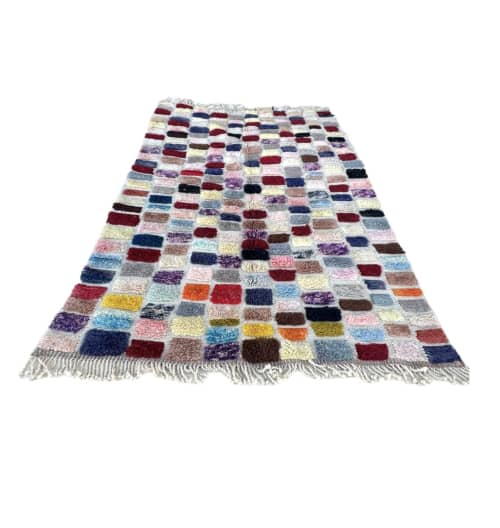 Handmade rug-wool rug - Moroccan rug | Area Rug in Rugs by Marrakesh Decor. Item made of wool works with boho & mid century modern style