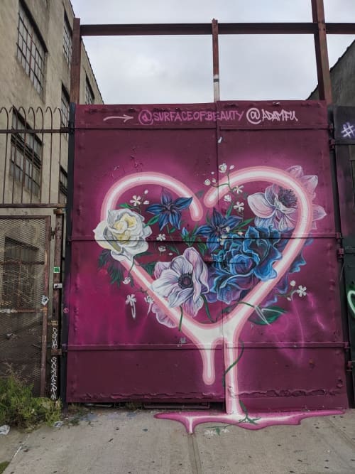 Valentine | Street Murals by Surface of Beauty. Item made of synthetic