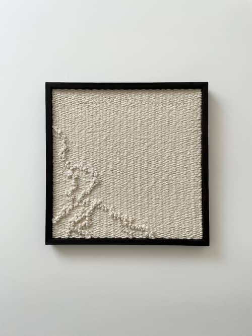 Woven wall art frame (Fracture 001) | Tapestry in Wall Hangings by Elle Collins. Item made of oak wood with cotton works with minimalism & mid century modern style