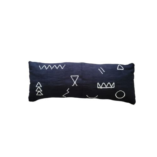 Tiye Handwoven Long Cotton Lumbar Pillow Cover | Cushion in Pillows by Mumo Toronto. Item made of cotton compatible with boho and minimalism style