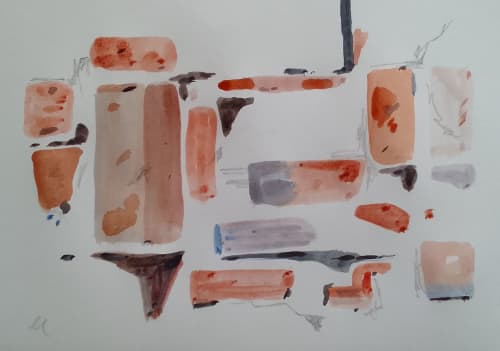 Abstract 14 | Oil And Acrylic Painting in Paintings by Arttake. Item made of paper compatible with contemporary and coastal style