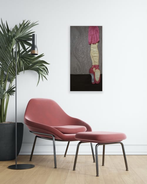 On Pointe | Tapestry in Wall Hangings by Quilted Artistry by Renee. Item composed of cotton & fiber