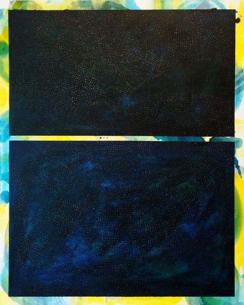 You and I counting the stars | Oil And Acrylic Painting in Paintings by Chaewon Kim | Toronto in Toronto. Item composed of canvas & synthetic