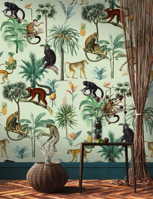 Primate Wallpaper | Wall Treatments by MM Digital Designs Ltd.. Item made of paper