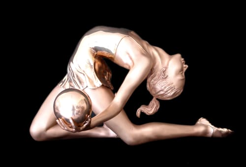 ARCHED GYMNAST - Bronze limited edition | Sculptures by Eleanor Cardozo. Item composed of bronze