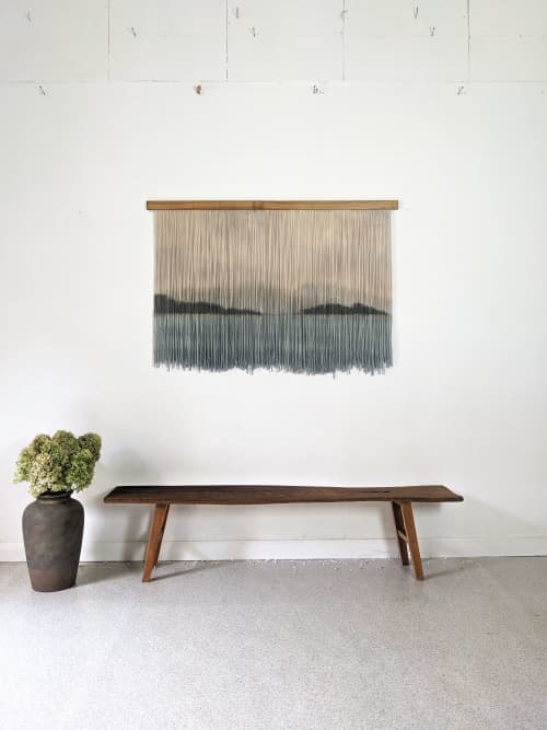 Sundown Murmurs | Tapestry in Wall Hangings by Kat | Home Studio. Item made of wood with wool works with boho & coastal style