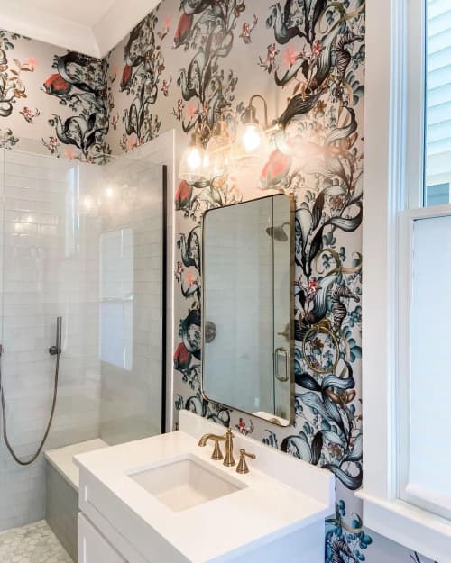 Underwater Wonderland Wallpaper | Wall Treatments by Tamara Design Co. Item composed of paper in contemporary or eclectic & maximalism style