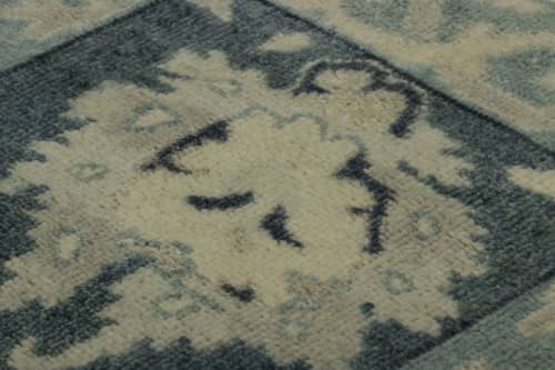 Rug & Kilim’s Oushak Rug in Blue, Gray and Cream | Area Rug in Rugs by Rug and Kilim