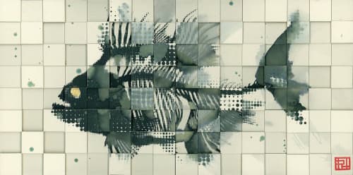 Relic 4 | Mixed Media by Phillip Hua. Item composed of paper