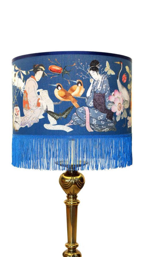 Wa Lampshade | Lighting by MM Digital Designs Ltd.. Item composed of fabric in asian style