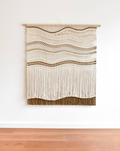 Tides | Macrame Wall Hanging in Wall Hangings by Tamar Samplonius. Item composed of cotton and fiber