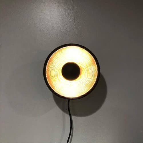Darkness Sconce | Sconces by Brandon Harder Art and Design. Item composed of wood