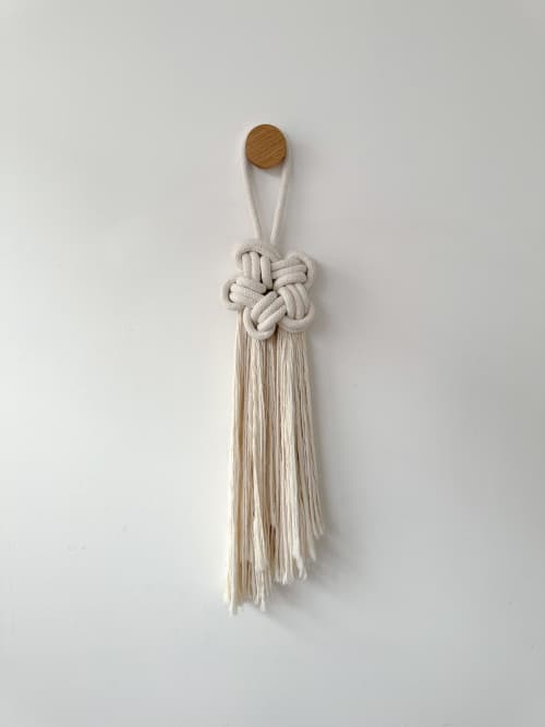 KNOT 005 | Rope Sculpture Wall Hanging | Wall Sculpture in Wall Hangings by Ana Salazar Atelier. Item made of oak wood with cotton works with contemporary & country & farmhouse style