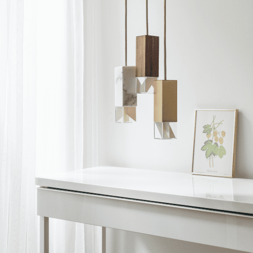 Lamp/One Collection Chandelier | Chandeliers by Formaminima. Item made of walnut with brass works with contemporary style
