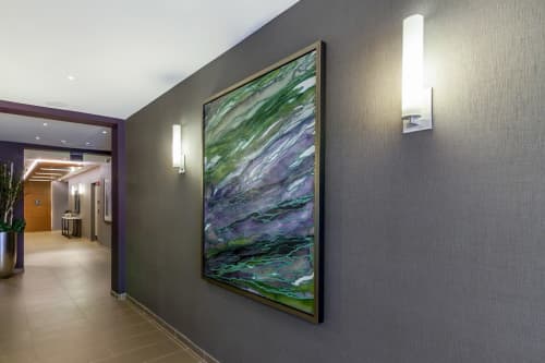 "Agate Magic, Green Purple" Fine Art Print, at Quarry Place, Tuckahoe, NY | Prints by Julia Di Sano | Quarry Place at Tuckahoe in Tuckahoe. Item composed of paper