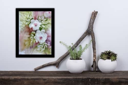 Rosy | Watercolor Painting in Paintings by Maurice Dionne FINEART. Item composed of paper