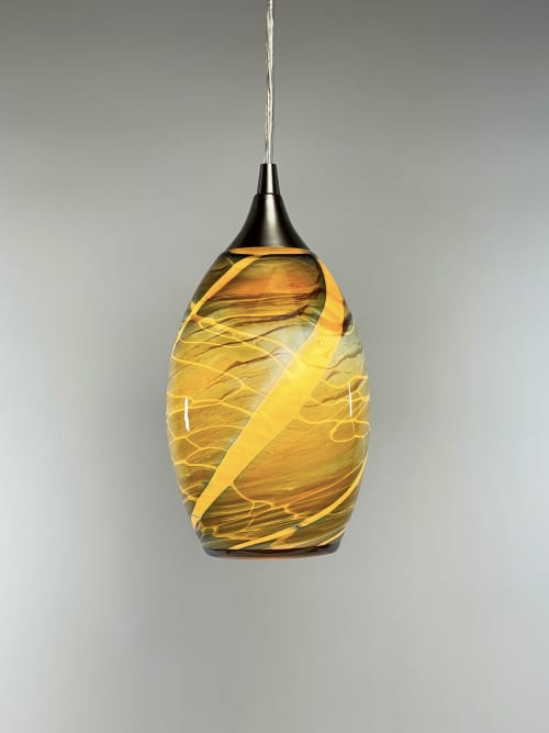 Boat House Pendant | Pendants by Anchor Bend Glassworks. Item made of steel with glass