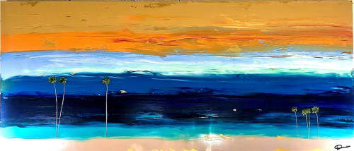 California Gold #3 | Oil And Acrylic Painting in Paintings by Dutch Montana Art | Hugo Rivera Gallery in Laguna Beach. Item made of canvas