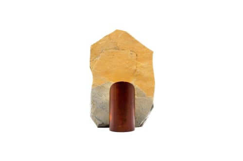 Strates | Ornament in Decorative Objects by Dorian Étienne • Design Studio. Item made of bamboo with stone