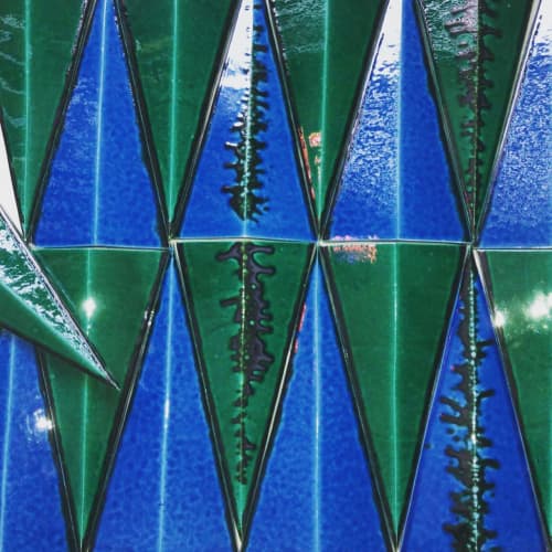 Triangle Pyramid Tile | Tiles by MF Art Ceramic. Item made of ceramic compatible with contemporary and eclectic & maximalism style